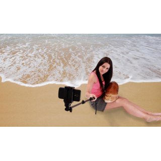 Teleskopická selfie tyč CEL-TEC DG122 Aqua + bluetooth diaľkový ovládač