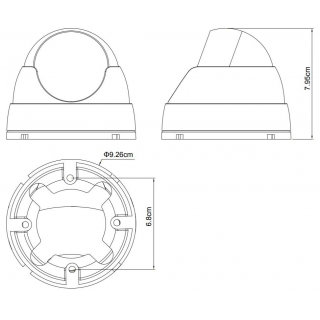 Kamerový set 1x AVTECH NVR AVH2109AX, 4x 2MPX IP Bullet kamera AVTECH DGM2103ASVP a 4x 2MPX IP Dome kamera AVTECH DGM2203ASVSEP + 8x Kabel UTP 1x RJ45 - 1x RJ45 Cat5e 15m!