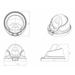 Kamerový set 1x AVTECH DVR DGD1005AV a 4x 5MPX Dome kamera AVTECH DGC5205TSE