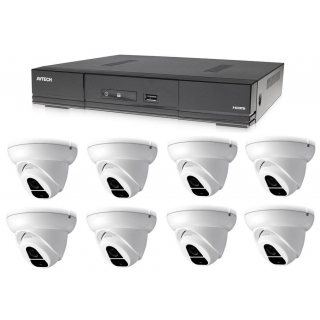 Kamerový set 1x AVTECH DVR DGD1009AV a 8x 2MPX Dome kamera AVTECH DGC1004XFT