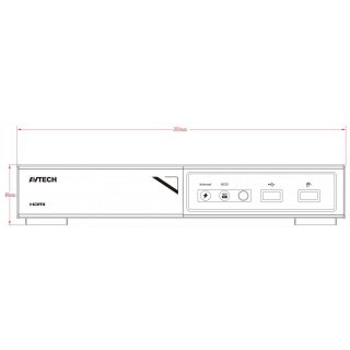 Kamerový set 1x AVTECH NVR AVH2109AX a 8x 2MPX IP Bullet kamera AVTECH DGM2103ASVP