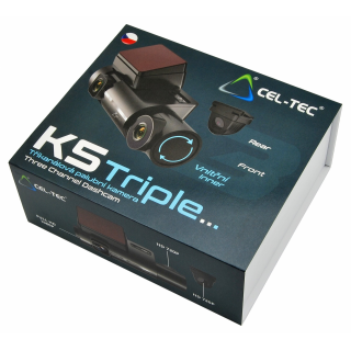 Trojkanálová kamera do auta CEL-TEC K5 Triple