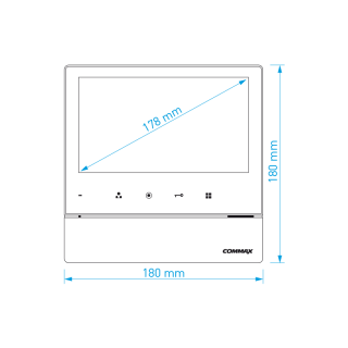 Commax CDV-70H biely/DRC-40K ekonomická sada 7 palcového handsfree videotelefónu a dverovej stanice