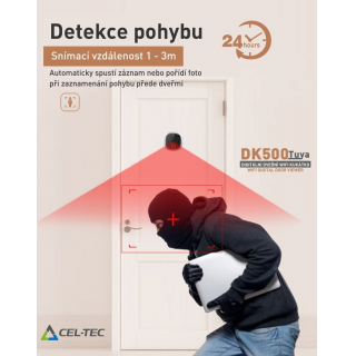 Digitálny dverový priezor (kukátko) CEL-TEC DK500 Tuya