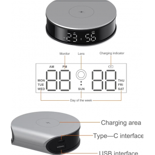 Skrytá IP kamera v stolných hodinách CEL-TEC Base WR WiFi