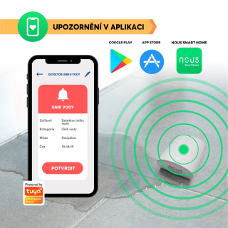 NOUS E4 ZigBee Tuya detektor úniku vody