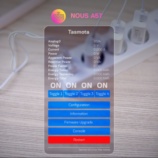 NOUS A5T WiFi Tasmota - inteligentná predlžovačka