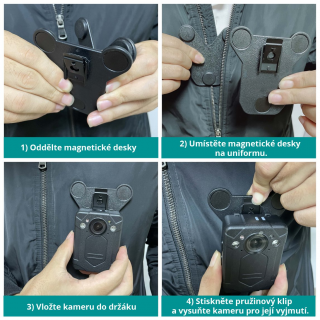 Magnetický držiak pre policajné kamery CEL-TEC PK95/PK98/PK80L/PK70