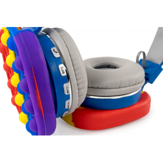 Oxe Bluetooth bezdrátová dětská sluchátka Pop It, modrá