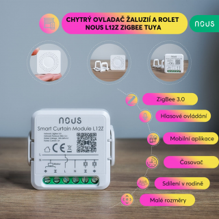 NOUS L12Z ZigBee Tuya ovladač žaluzií a rolet