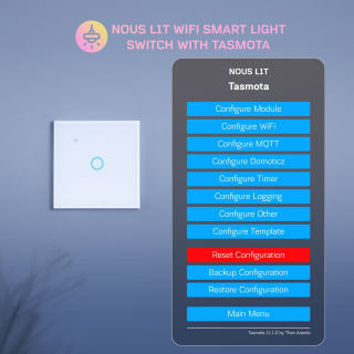 NOUS L1T WiFi Tasmota vypínač osvetlenia