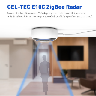 CEL-TEC E10C ZigBee Radar senzor ľudskej prítomnosti