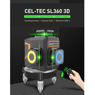 Samonivelačný 3D liniový laser CEL-TEC SL360 3D