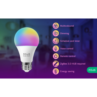 NOUS P3Z ZigBee Tuya RGB E27 - Inteligentná žiarovka