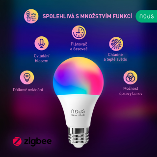 NOUS P3Z ZigBee Tuya RGB E27 - Inteligentná žiarovka