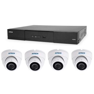 Kamerový set 1x AVTECH NVR AVH2109AX a 4x 8MPX IP Dome kamera AVTECH DGM8208SVAT + 4x Kabel UTP 1x RJ45 - 1x RJ45 Cat5e 15m!