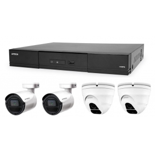 Kamerový set 1x AVTECH NVR AVH2109AX, 2x 2MPX IP Bullet kamera AVTECH DGM2103ASVP a 2x 2MPX IP Dome kamera AVTECH DGM2203ASVSEP + 4x Kabel UTP 1x RJ45 - 1x RJ45 Cat5e 15m!