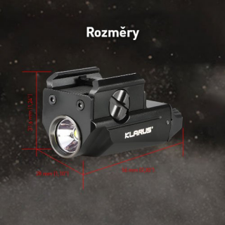 KLARUS GL1 VÝKONNÁ TAKTICKÁ LAMPA NA ZBRAŇ
