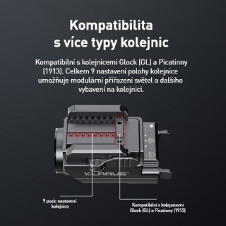 KLARUS GL2 VÝKONNÁ TAKTICKÁ LAMPA NA ZBRAŇ