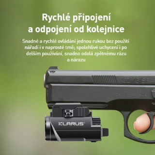 KLARUS GL2 VÝKONNÁ TAKTICKÁ LAMPA NA ZBRAŇ