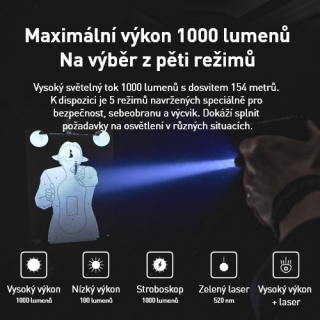 KLARUS GL2 VÝKONNÁ TAKTICKÁ LAMPA NA ZBRAŇ