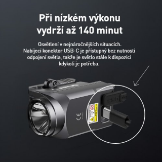 KLARUS GL2 VÝKONNÁ TAKTICKÁ LAMPA NA ZBRAŇ