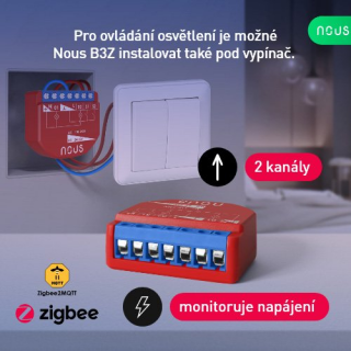 NOUS B3Z ZigBee 2Ch 2 kanálový spínač