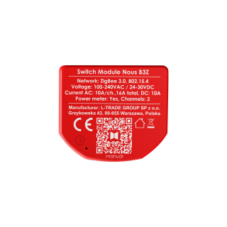 NOUS B3Z ZigBee 2Ch 2 kanálový spínač