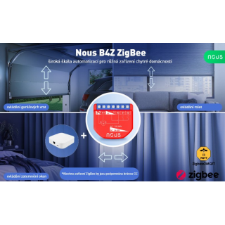 NOUS B4Z SMART ZIGBEE OVLÁDAČ ŽALÚZIÍ A GARÁŽOVÝCH BRÁN