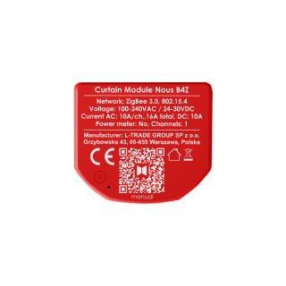 NOUS B4Z SMART ZIGBEE OVLÁDAČ ŽALÚZIÍ A GARÁŽOVÝCH BRÁN