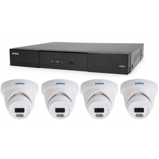 Kamerový set 1x AVTECH NVR AVH2109AX a 4x 5MPX IP Dome kamera AVTECH DGM5206SVAT
