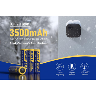 XTAR baterie lithiová AA 3500 mAh 1,5V Ultra 3500D