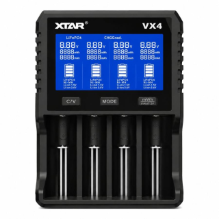 XTAR VX4 nabíječka s LCD displejem 4 port