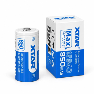 XTAR 16340 3,6 V 850 mAh 2,5 A nabíjecí Li-ion baterie