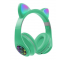 Oxe Bluetooth bezdrátová dětská sluchátka s ouškama, zelená H-807-G