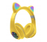 Oxe Bluetooth bezdrátová dětská sluchátka s ouškama, žlutá