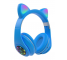 Oxe Bluetooth bezdrátová dětská sluchátka s ouškama, modrá H-807-BU