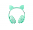 Oxe Bluetooth bezdrátová dětská sluchátka s ouškama, zelená H-807-G