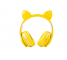 Oxe Bluetooth bezdrátová dětská sluchátka s ouškama, žlutá H-807-Y