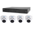 Kamerový set 1x AVTECH NVR AVH2109AX a 4x 8MPX IP Dome kamera AVTECH DGM8208SVAT + 4x Kabel UTP 1x RJ45 - 1x RJ45 Cat5e 15m!