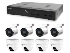 Kamerový set 1x AVTECH NVR AVH2109AX, 4x 2MPX IP Bullet kamera AVTECH DGM2103ASVP a 4x 2MPX IP Dome kamera AVTECH DGM2203ASVSEP + 8x Kabel UTP 1x RJ45 - 1x RJ45 Cat5e 15m! 