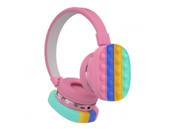 Oxe Bluetooth bezdrátová dětská sluchátka Pop It, růžová 