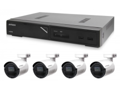 Kamerový set 1x AVTECH NVR AVH2109AX a 4x 2MPX IP Bullet kamera AVTECH DGM2103ASVP 