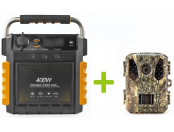 Elektrocentrála OXE Powerstation S400 (400W/386Wh) a fotopast OXE Gepard II + brašna na kabely! 